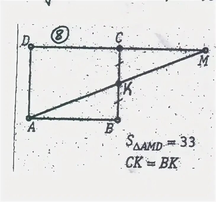 Отношение площадей прямоугольников abcd и klmn