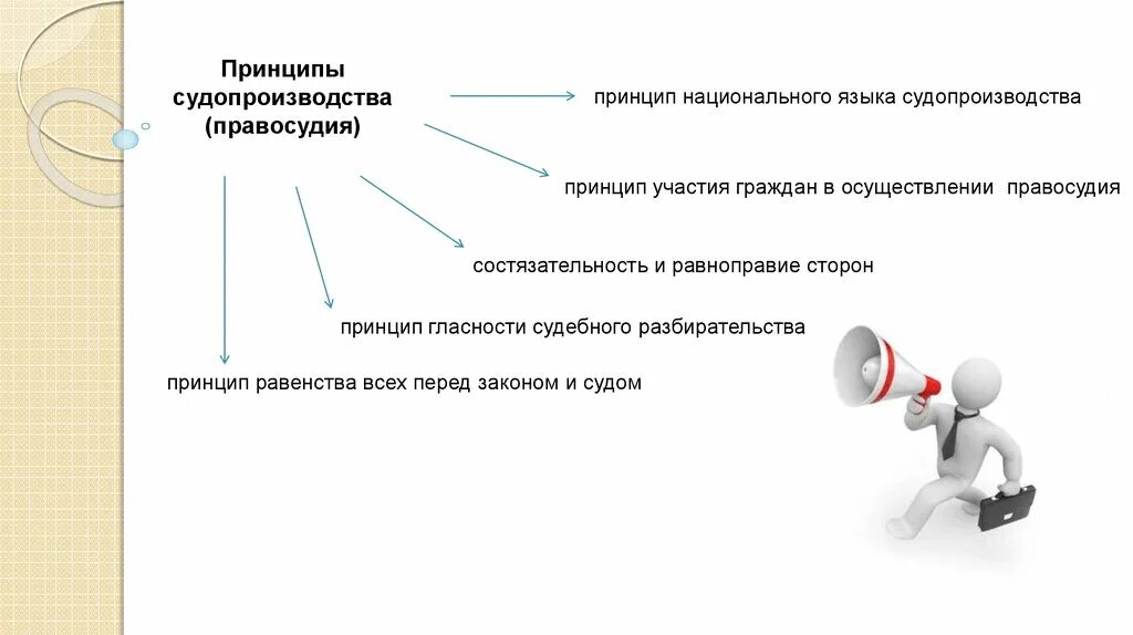 Национальные принципы судопроизводства. Принцип гласности судопроизводства. Принцип языка судопроизводства. Принцип участия граждан в осуществлении правосудия. Принцип государственного языка судопроизводства.