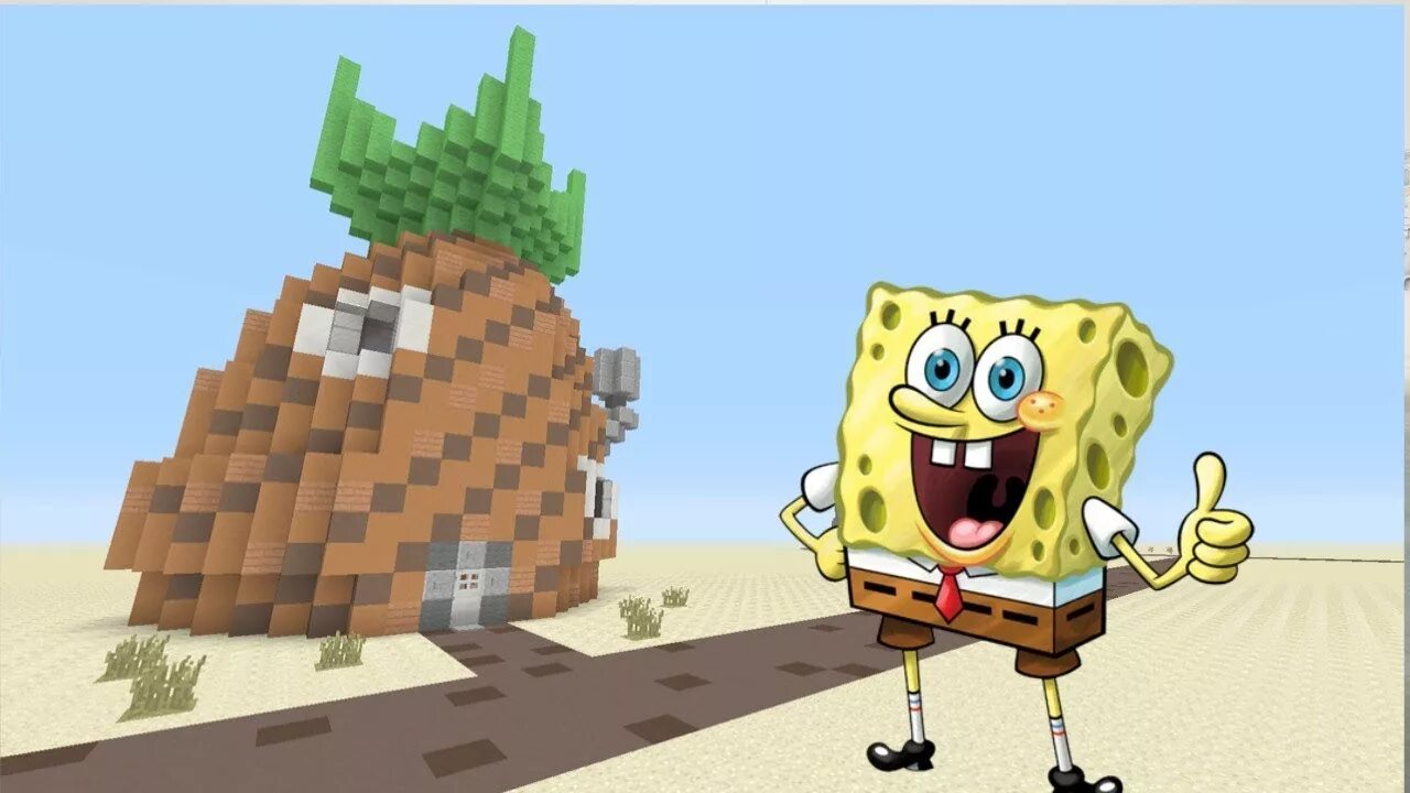 Spongebob minecraft. Спанч Боб майнкрафт. Губка Боб квадратные штаны майнкрафт. Дом Спанч Боба в МАЙНКРАФТЕ. Ананас Спанч Боба в майнкрафт.