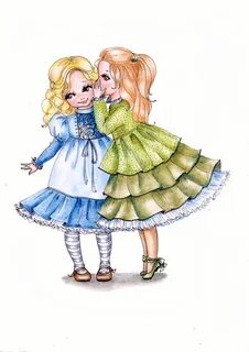 Рисунок двух сестер
