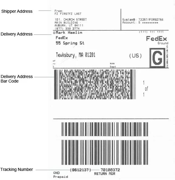 Use tracking number. Return label amazon. tracking numbers. ups return label. return label sample.