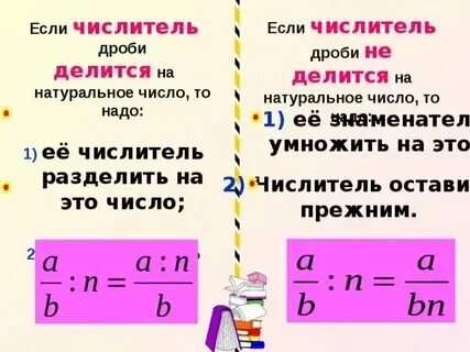 Как целое число разделить на обыкновенную дробь