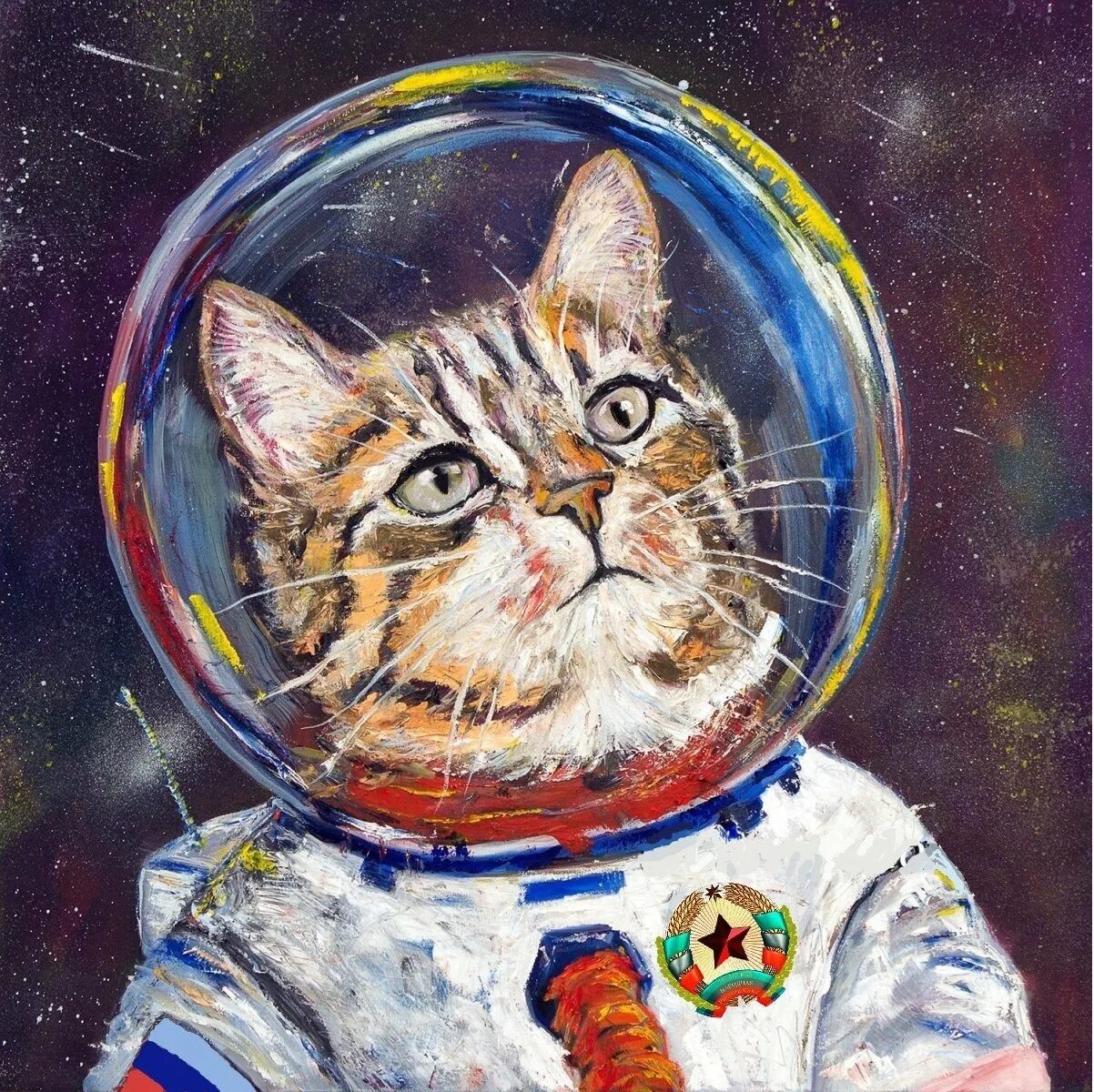 Кот космонавт. Космический кот. Коты космонавты. Космическая живопись. Кот в космосе рисунок