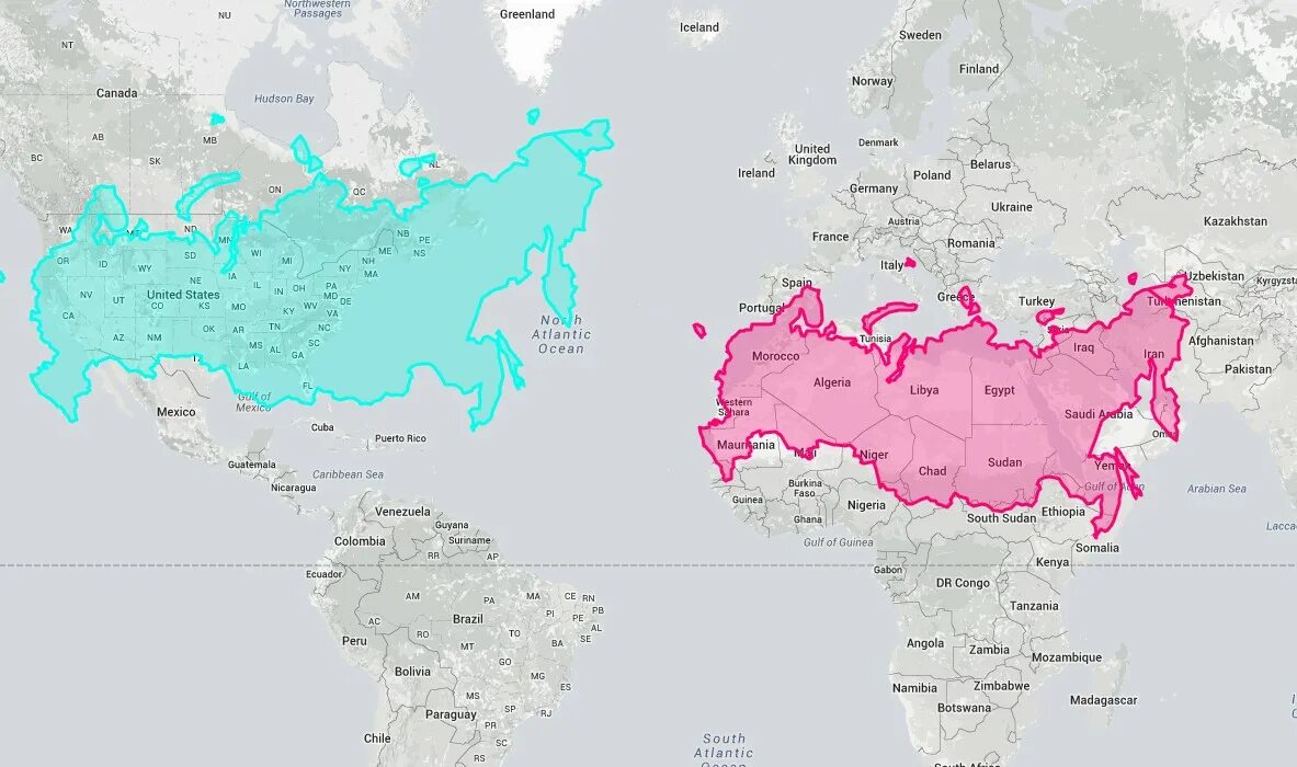 Назовите размеры россии. Реальные Размеры территорий государств. Реальные Размеры России на карте. Реальные Размеры стран на карте. Карта России и США сравнение.