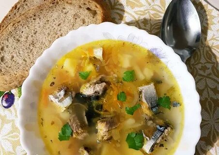 Картофельный суп с консервами