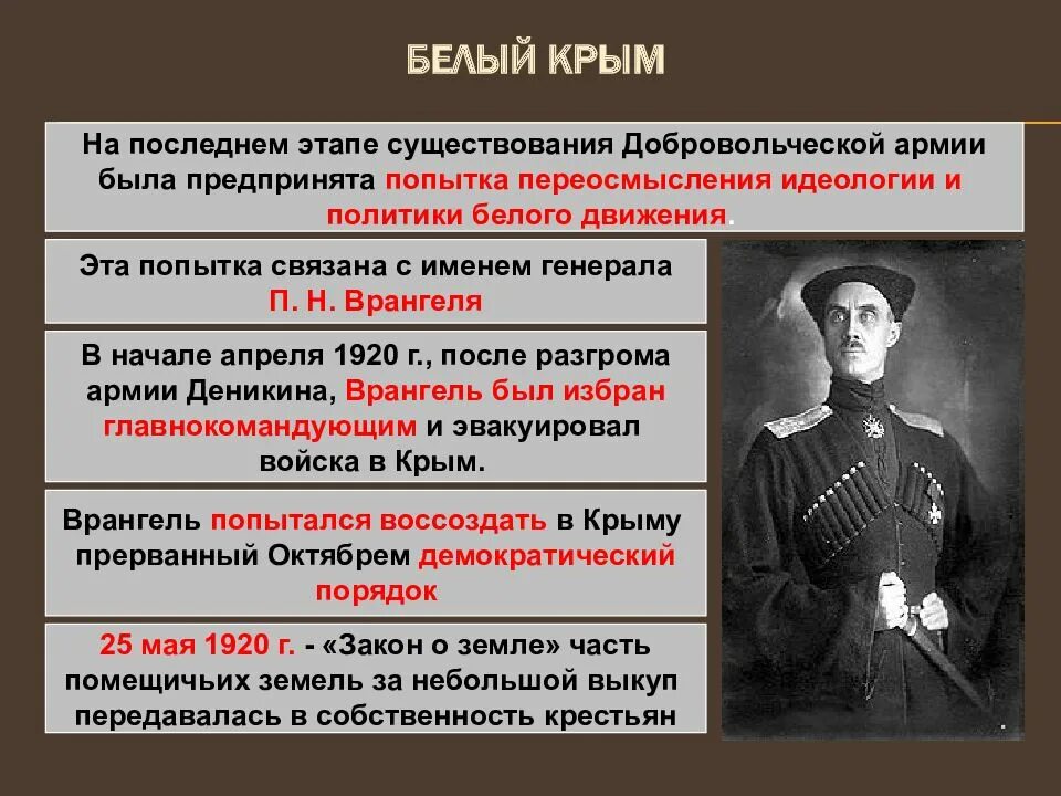 Руководитель белого движения в крыму