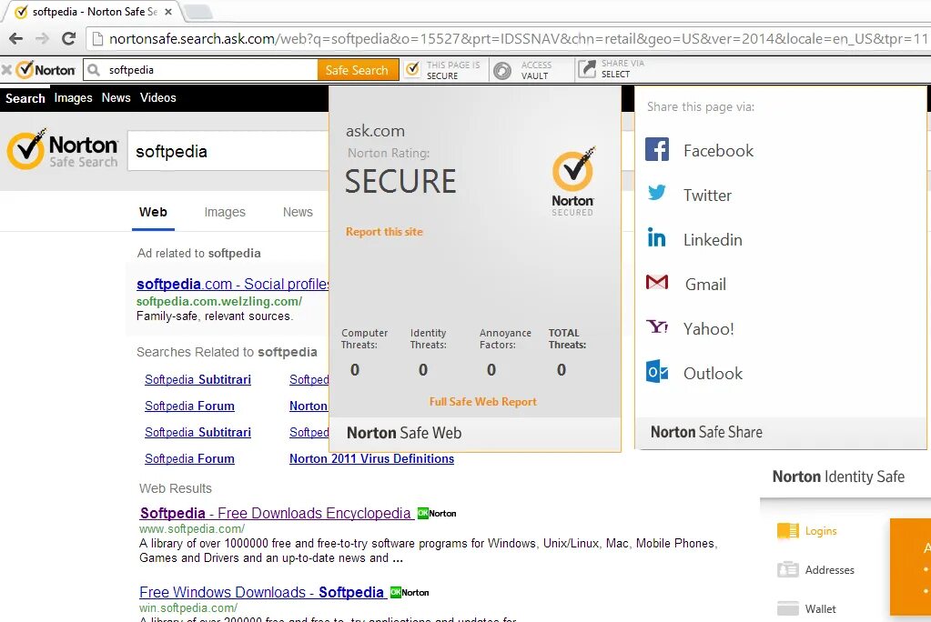 Safe search. Как поменять быстрые ссылки в norton safweserarch. как найти код подтверждения на сайте norton safe web.