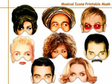 Unique Musical Icons Printable Masks costumes party Etsy