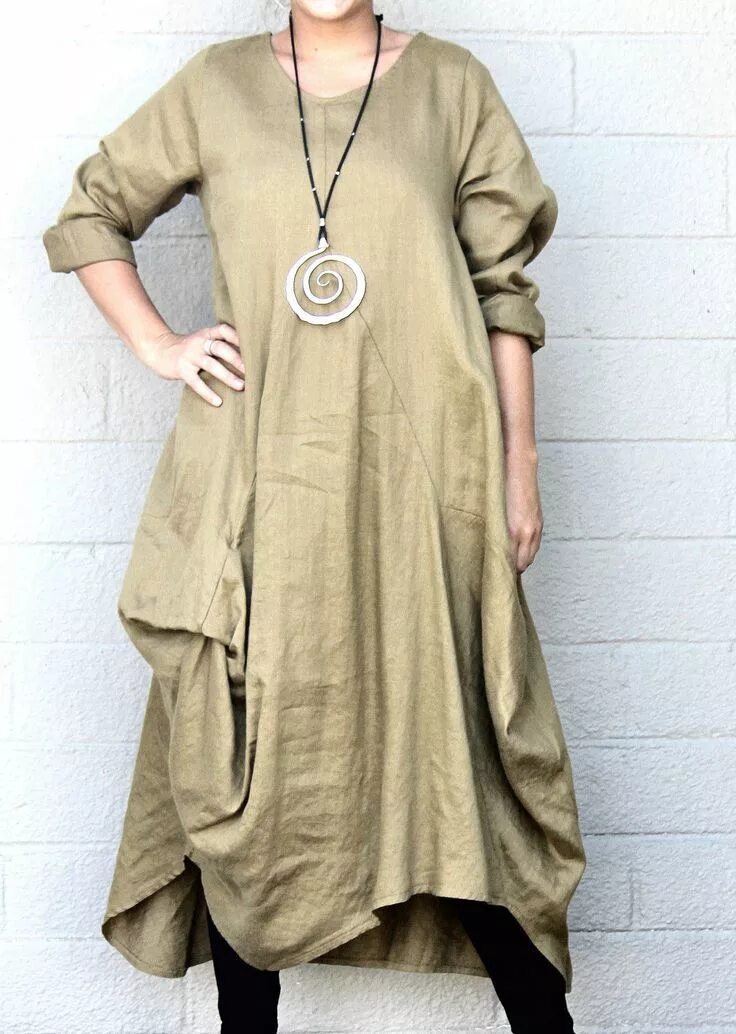 Contrast Panel Dress With Irregular Hemline Mori girl fashion, Mori fashion, Boh
