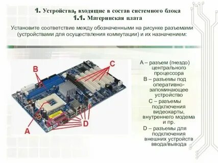 Материнская плата это устройство