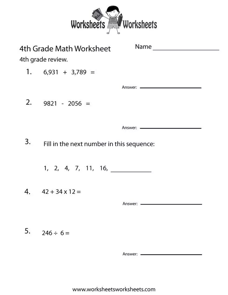 Review worksheet. 4th Grade Math. 4 Worksheet. Worksheets 4 Grade. Worksheets for 4 Grade.