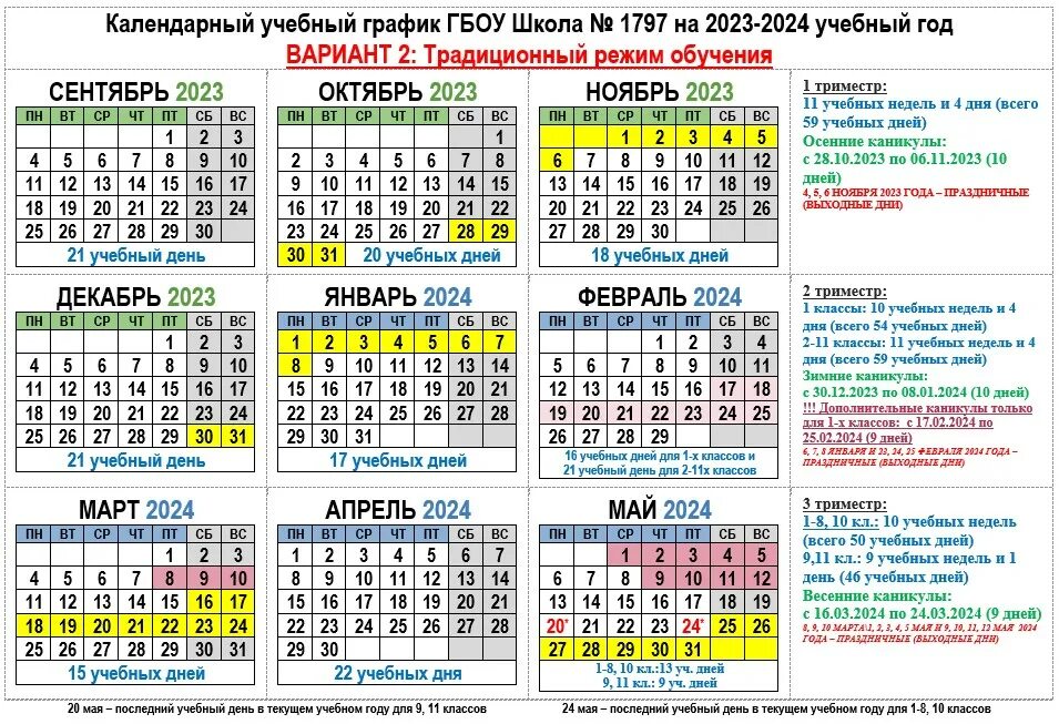 Каникулы первоклассников 2023 2024 учебном