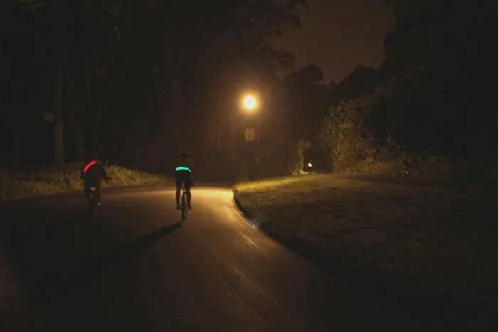 Night riding. Riding a Bike at Night.