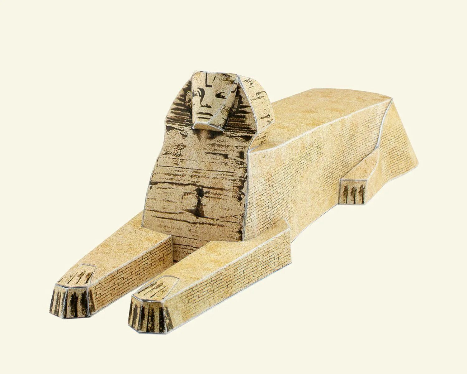 развертка сфинкса. сфинкс из бумаги. бумажные игрушки. оригами египет. сфинкс из бумаги.