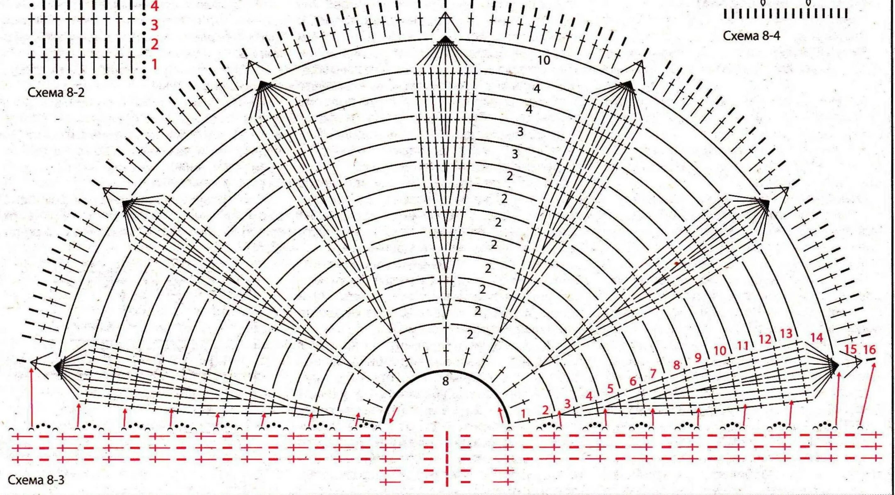 Схема полукруга. Схема вязания крючком рукава крылышко. Рукав крылышко крючком схема. Веера крючком схемы. Веер связанный крючком.