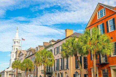 Downtown in historic Charleston, South Carolina. 