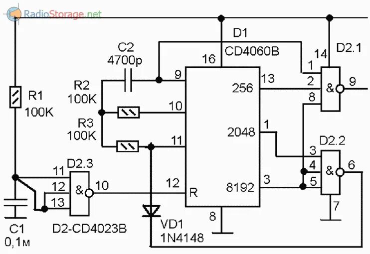 Кварцевый Генератор на cd4060. Схема звукового сигнализатора включения. Cd4060 Генератор частоты. Микросхема таймер cd4060.