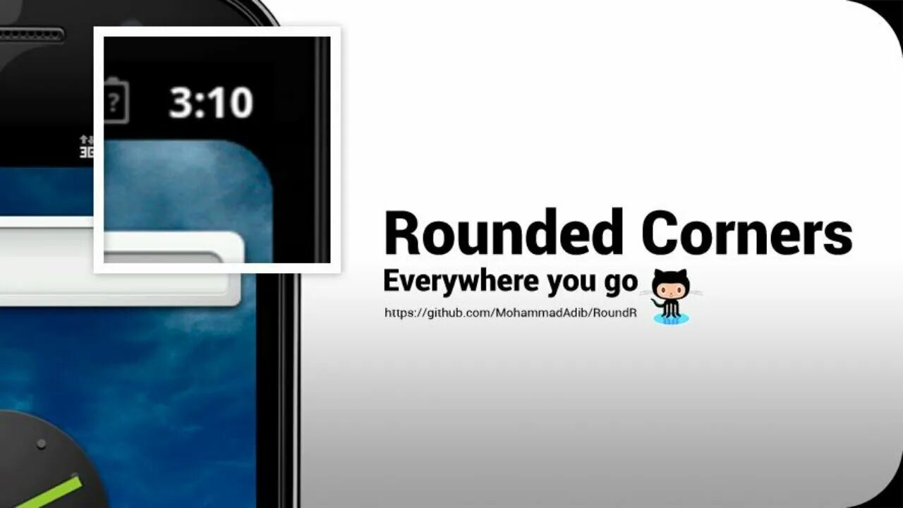Right corner of the screen. Screen corners. round screen. opera rounded corners. recom screen round.