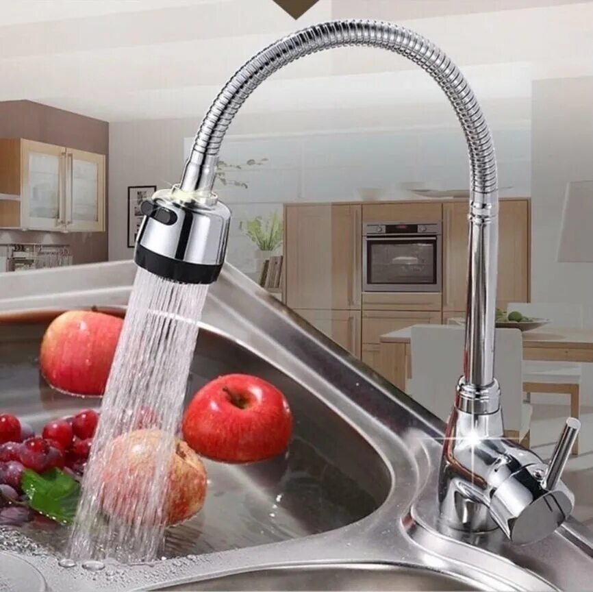 Solid Brass Kitchen Mixer Cold Hot Kitchen Tap Single Hole Water Tap Flexible Ki