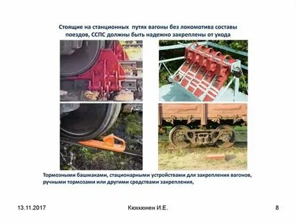 Проверка закрепления подвижного состава