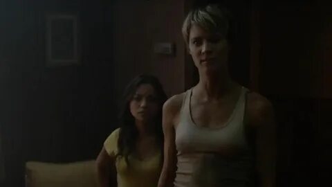 The white tank top worn by Grace (Mackenzie Davis) in the Terminator : Dark ...