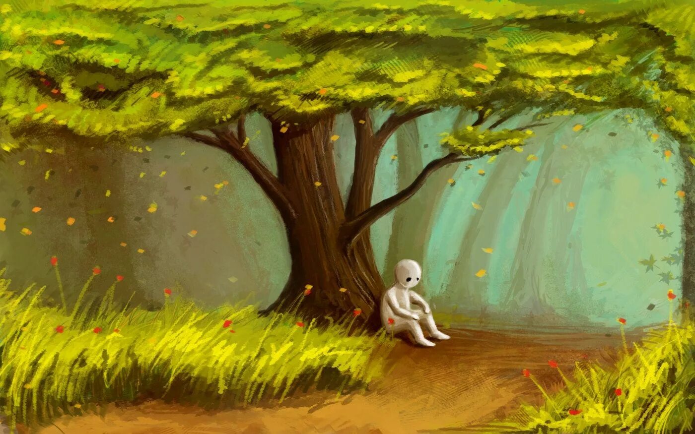Человек под дубом. Сказочное дерево. Человек под деревом. Человек сидит под деревом. Сидит под деревом.