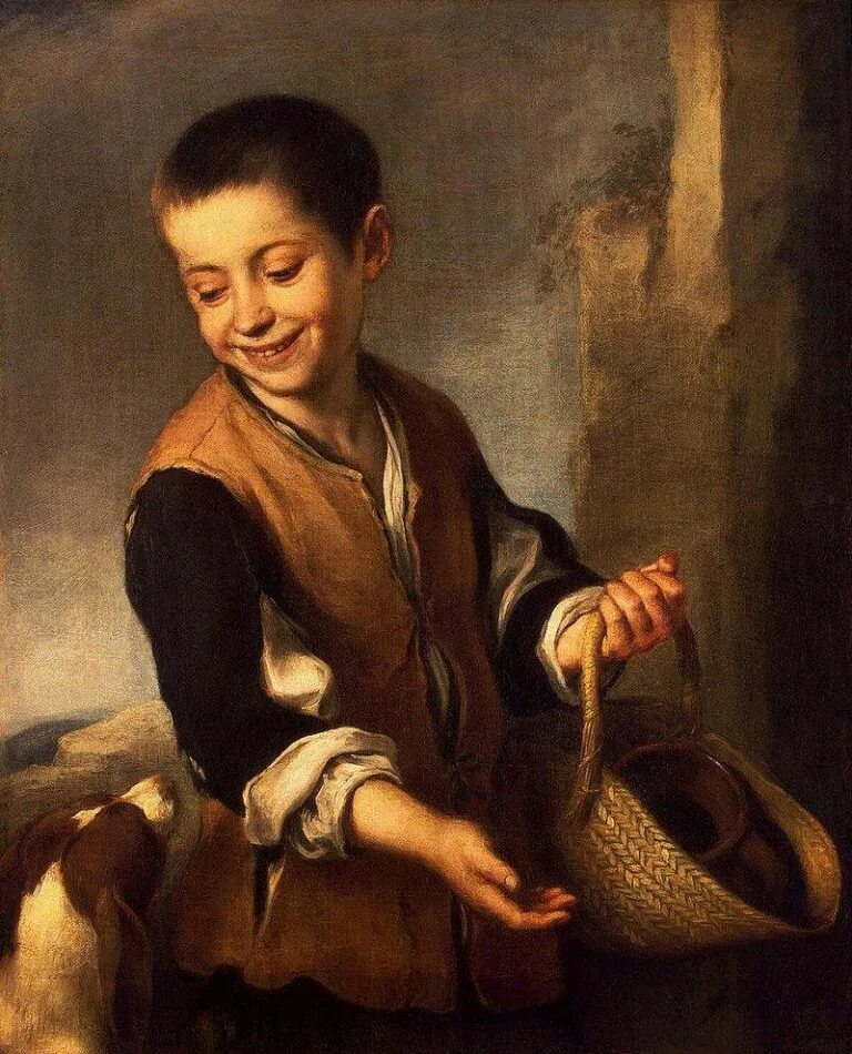 Бартоломе Эстебан Мурильо. Бартоломе Эстебан Мурильо мальчик с собакой. Бартоломео Эстебан Мурильо (1618—1682). Мурильо. 1617-1682.