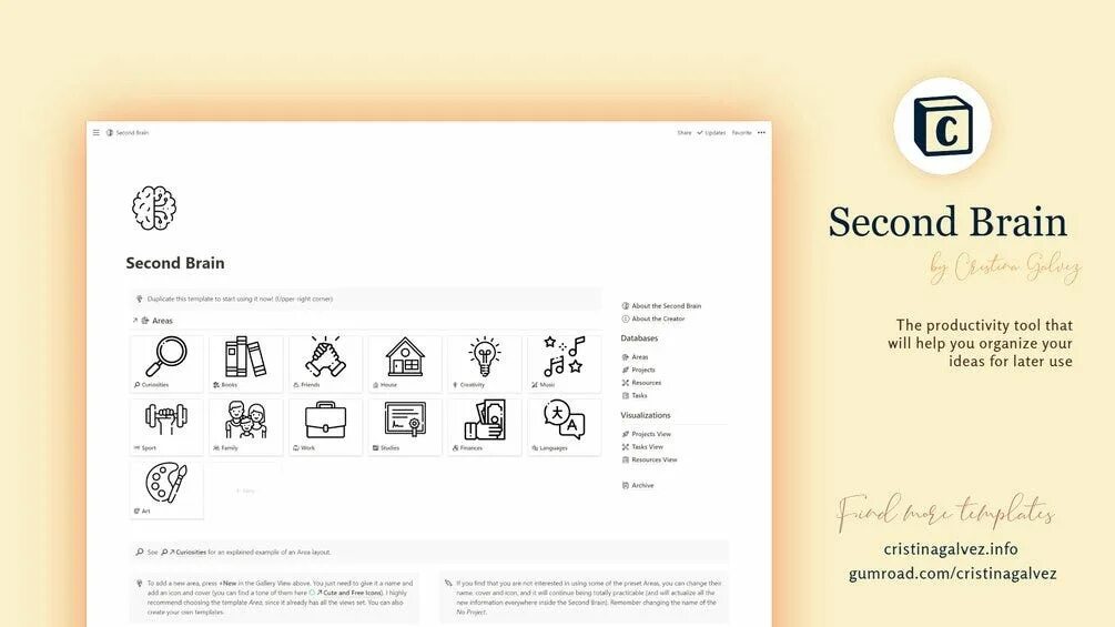 Second brain. Second brain notion templates. Notion template. Notion. Notion brain 2.