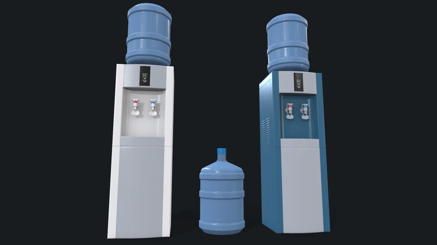 Cooler 3d. Water dispenser 3d model. water cooler 3в. водяной кулер 3d model. asset кулер.