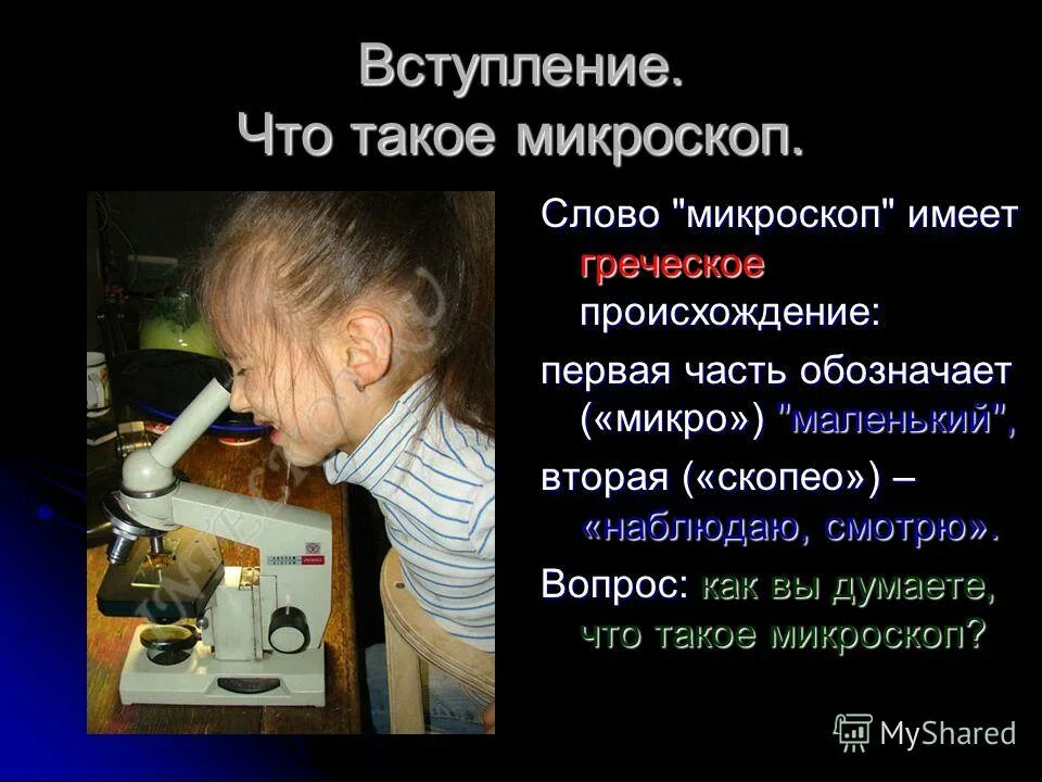 Проект. Микроскоп