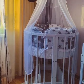 Круглая кроватка трансформер