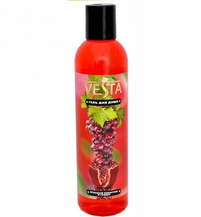 Гель для душа Vesta Солнечная коллекция красный виноград и гранат, 500мл". 275 Мл красный виноград и гранат. Гель для душа оптом