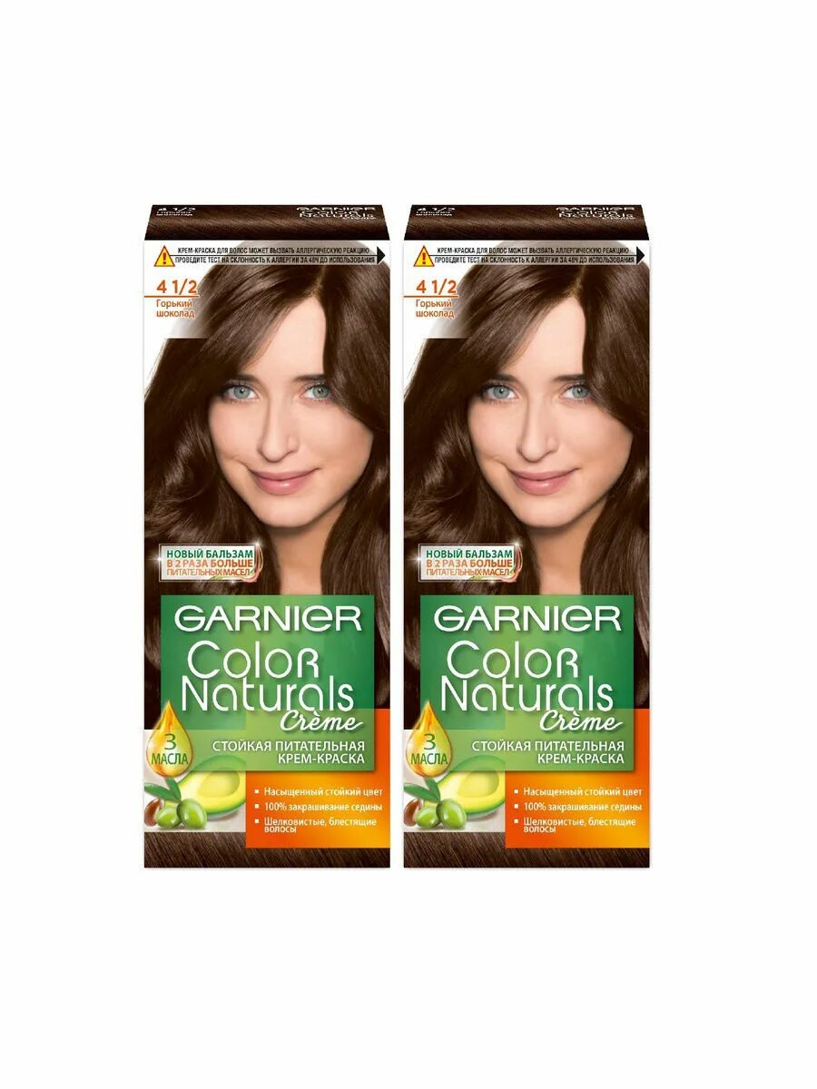Краска для волос Garnier Color naturals creme - "3.23 Тёмный шоколад - очень нас