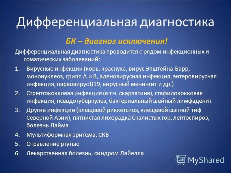 дифференциальная диагностика аденовирусной инфекции