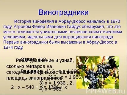 История винограда