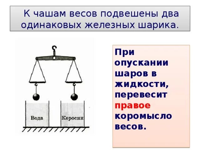 Рычажные весы физика 7 класс. Коромысло весы рычажные. Равноплечий рычаг весы. К чашам весов подвешены два одинаковых железных шарика.