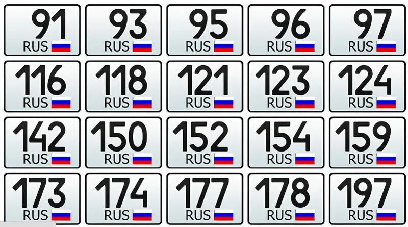 Номер региона регистрации автомобиля. Коды автомобильных номеров. Регионы на номерах машин. Номера регионов России. Коды регионов на автомобильных.