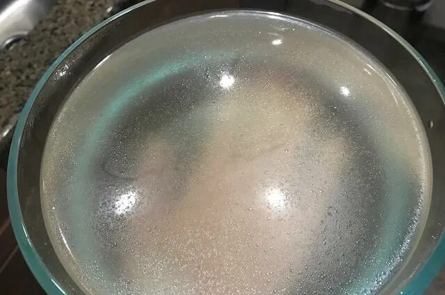 Колба с водой. Проба варкой. Реакция бульона с сернокислой медью. Органолептическое исследование мяса. Проба варкой рыбы в лаборатории.