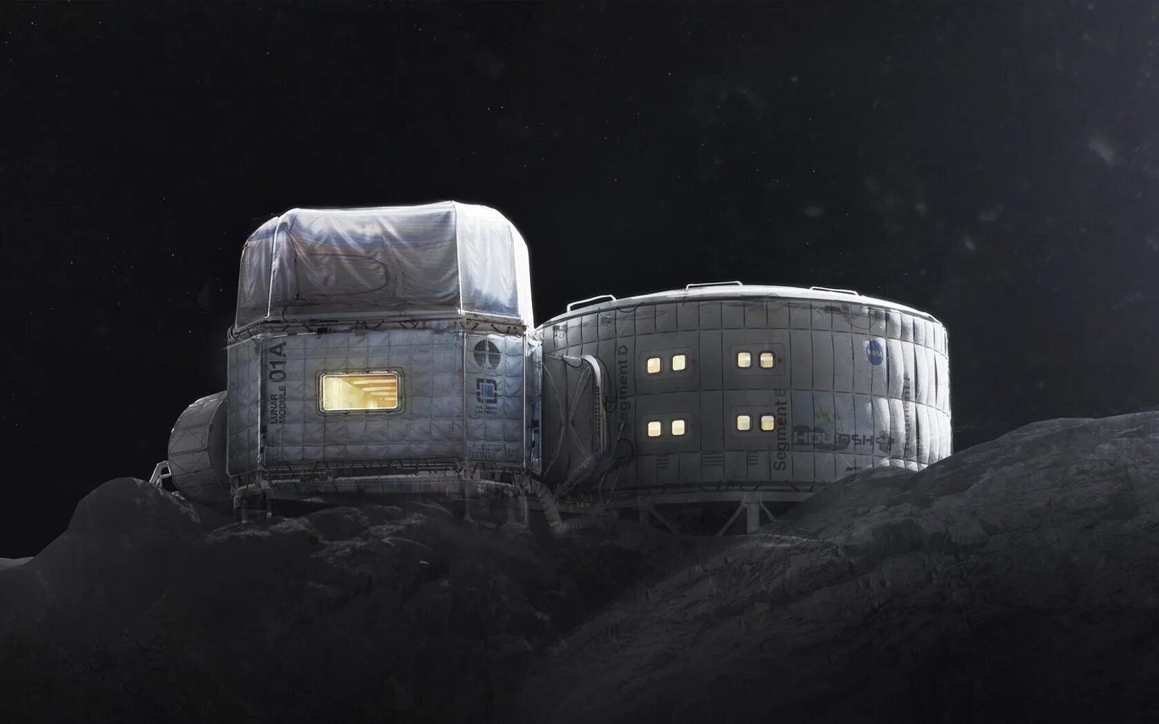 Moon black station. Космическая база. Станция на Луне. Космический дом. Космическая исследовательская станция.