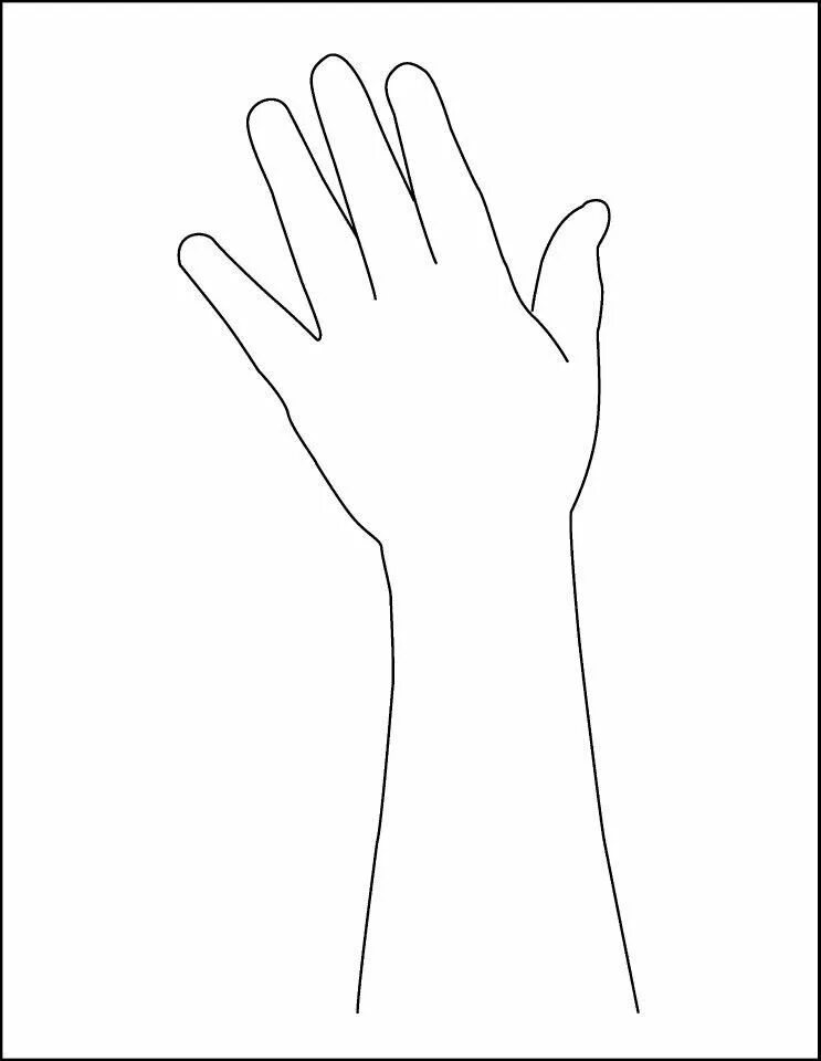 Картинка рука распечатать. Рука раскраска. Рука раскраска для детей. Очертание руки. Руки для раскрашивания для детей.