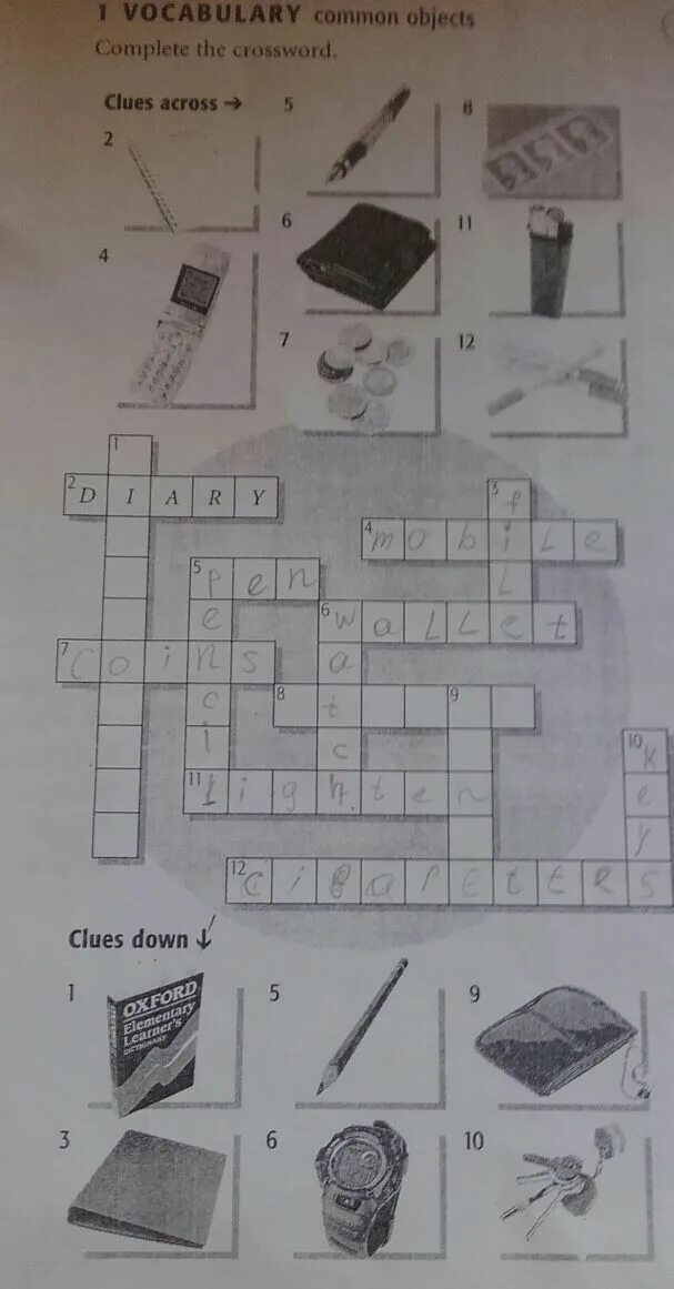 Complete the crossword down