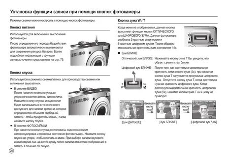 Инструкция пользования фотоаппаратом