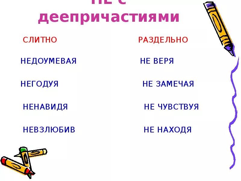 Деепричастие с не слитно и раздельно примеры. Не с деепричастиями примеры. не с деепричастиями пишется раздельно или слитно. не с деепричастиями таблица с примерами.