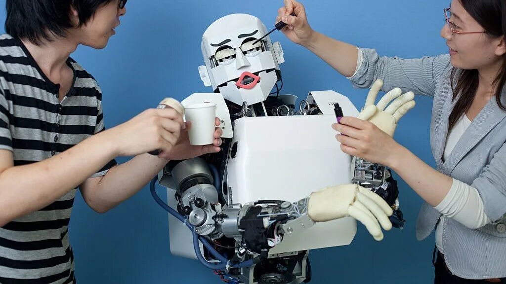Робот Кобиан. Эмоциональный робот. Человекоподобные роботы в Японии. Робот с чувствами.