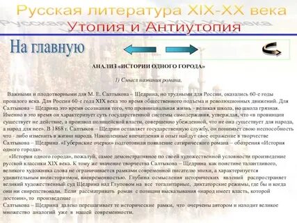 История одного года анализ