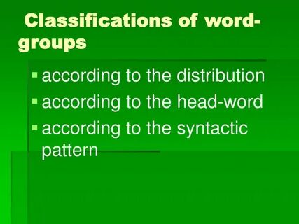 Word group examples