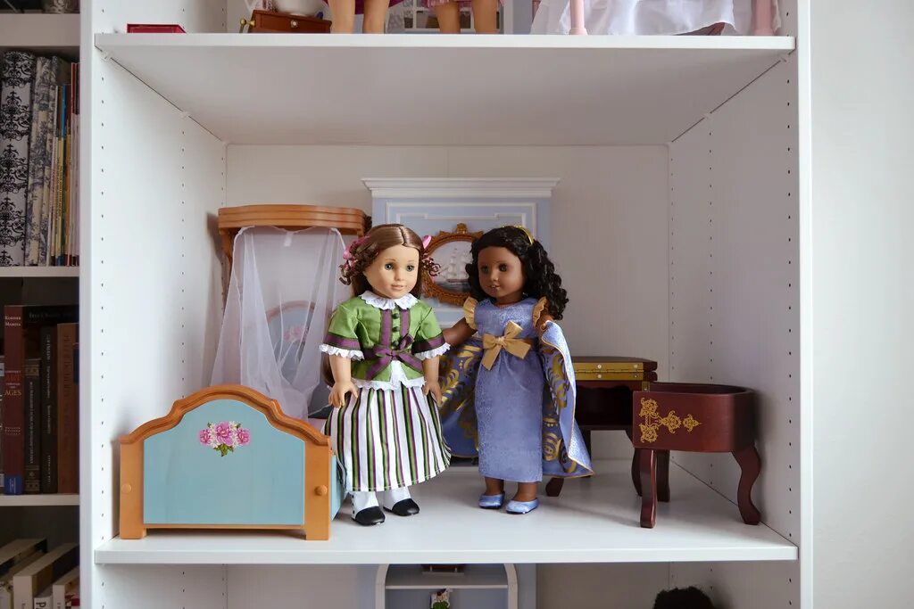 Library for a Dollhouse. Ikea Dolls. Кукольный дом американский