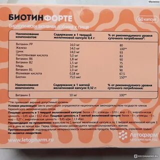 Биотин совместимость