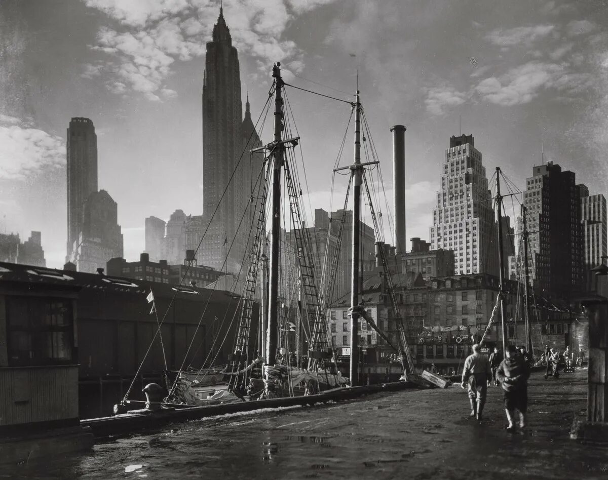 Новые города в 1930 годы. Нью-Йорк в 1930-е. Нью-Йорк Манхэттен 1930. Фултон стрит Нью-Йорк. Беренис Эббот.