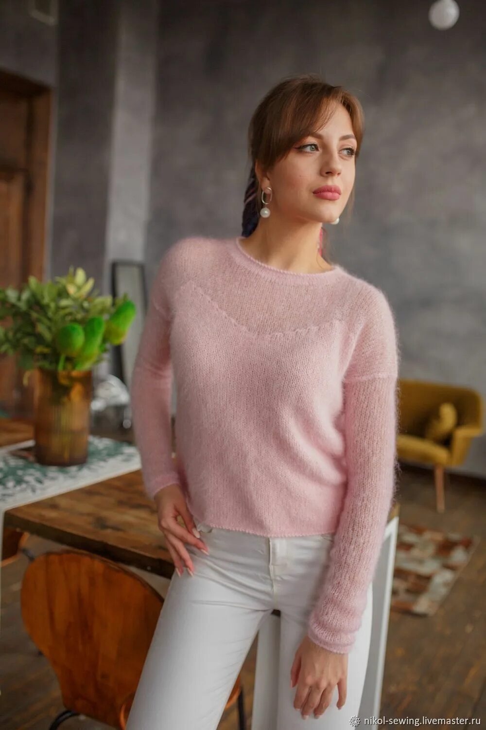 кофта женская мохера. джемпер jacklin из кид мохера. кофта женская мохера. пуловер кид мохер ализе. объемный свитер из мохера.